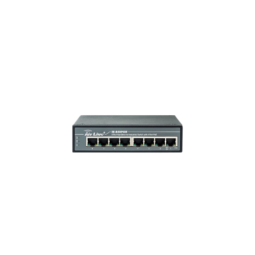 SWITCH 8 PUERTOS CON 4 PoE 48V 100Mbps (NO INCLUYE CABLE INTERLOCK)